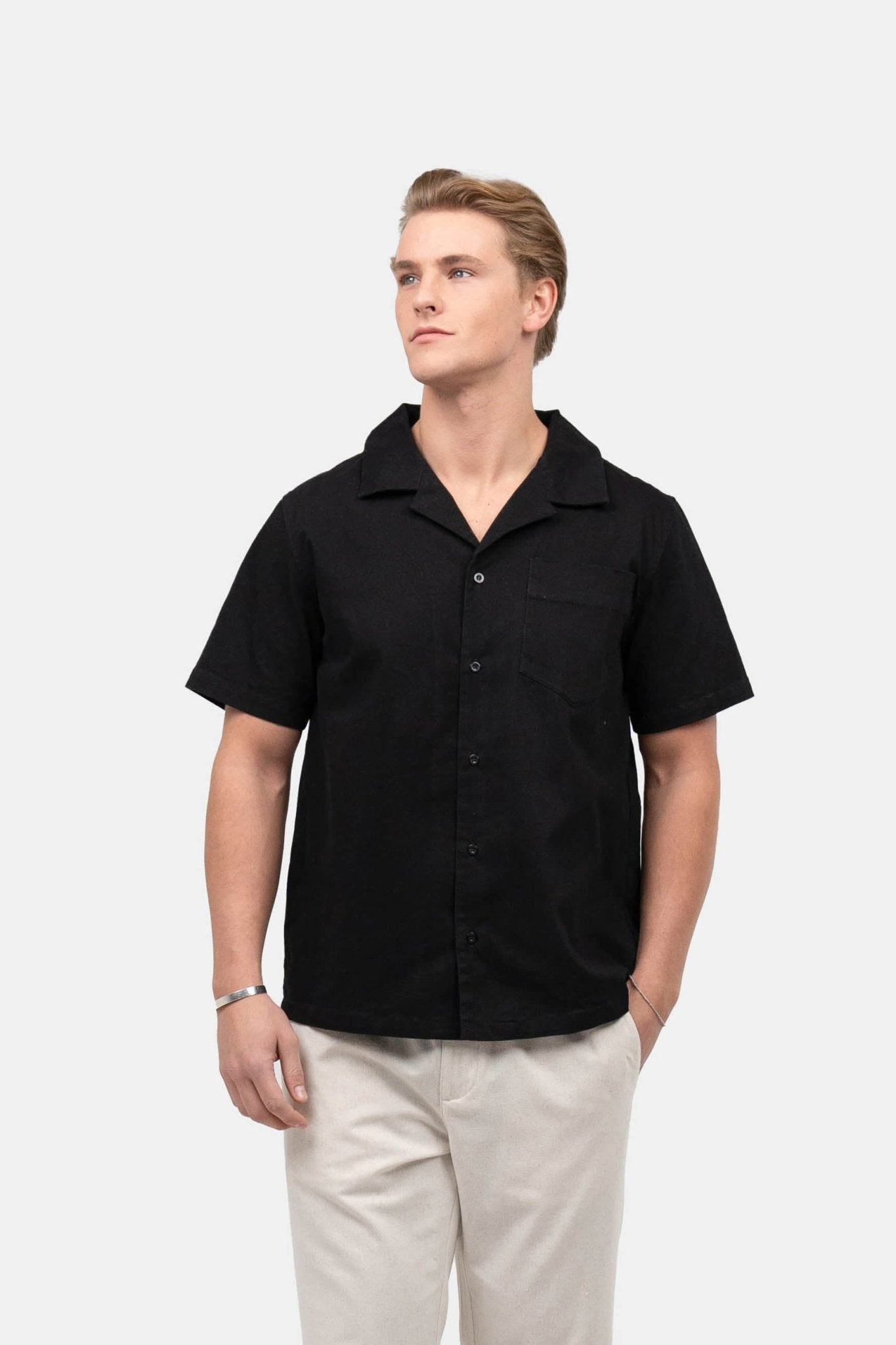 Kortærmede Skjorte - Box fit Sort | Skagen-clothing.dk
